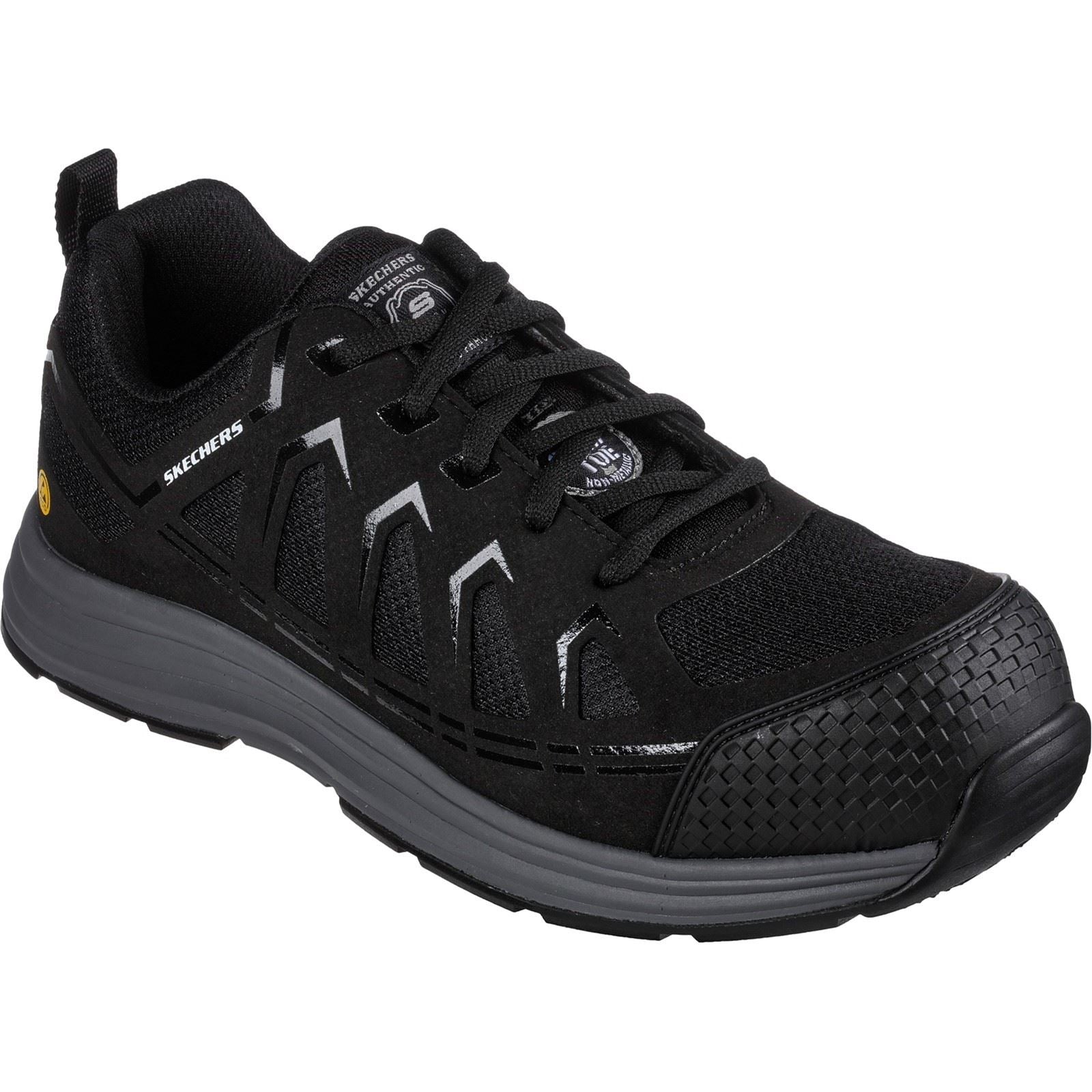 Skechers Workwear Malad II Textile Men's Black Safety Sneakers