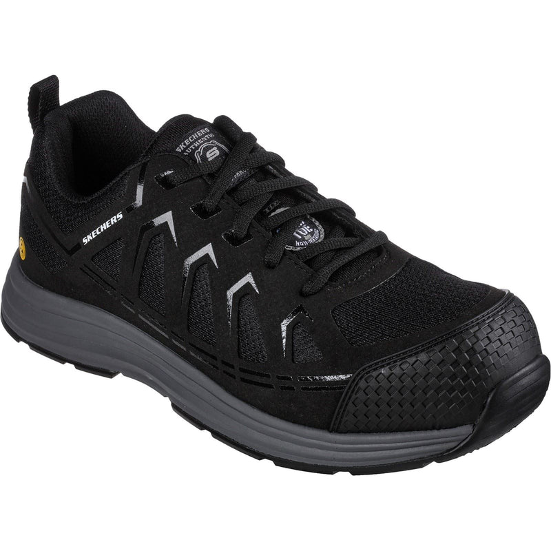 Skechers Workwear Malad II Textile Men's Black Safety Sneakers