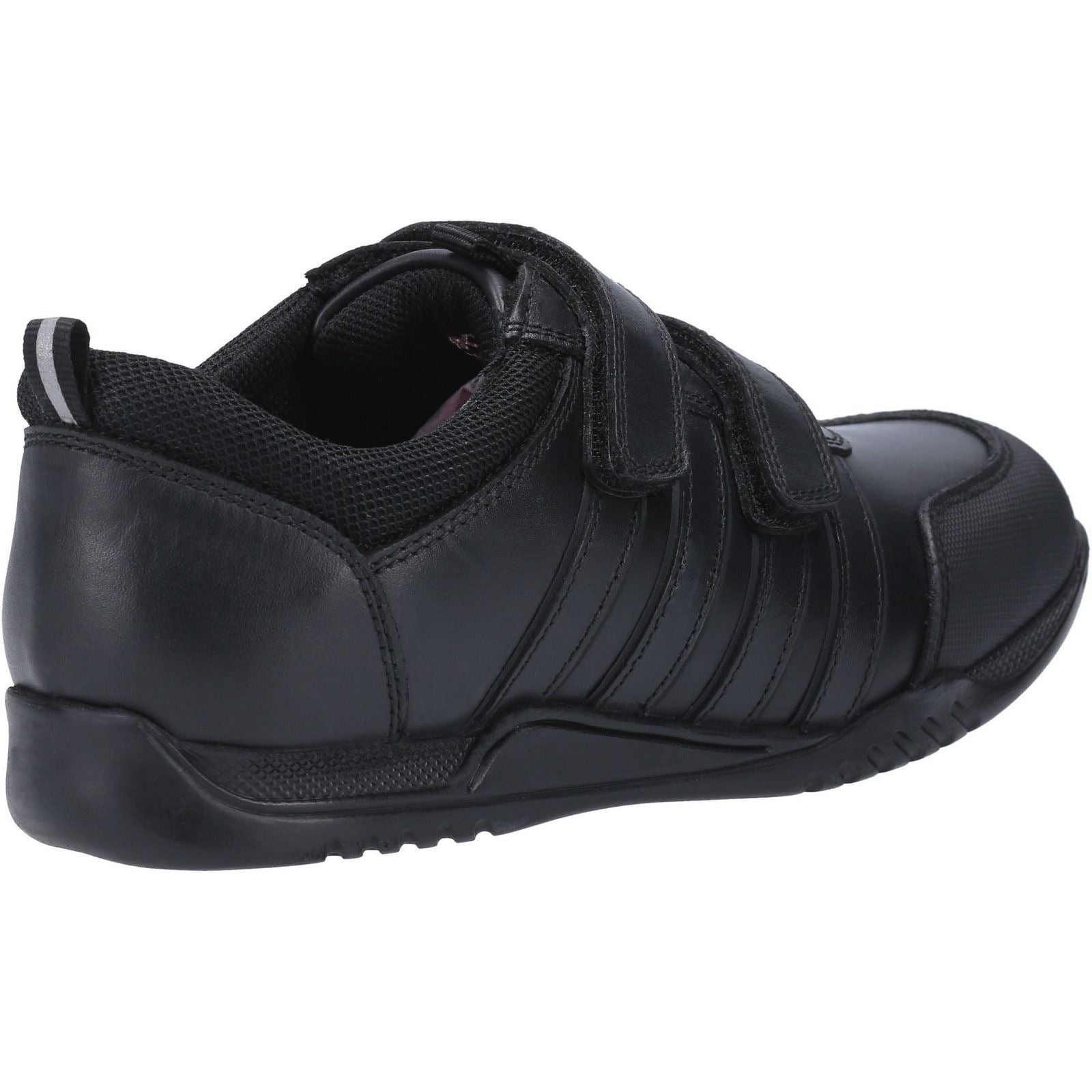Hush Puppies Josh Youth Boys Black Leather Shoes