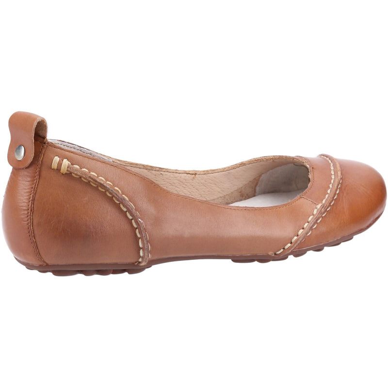 Hush Puppies Janessa Leather Women's Tan Flats