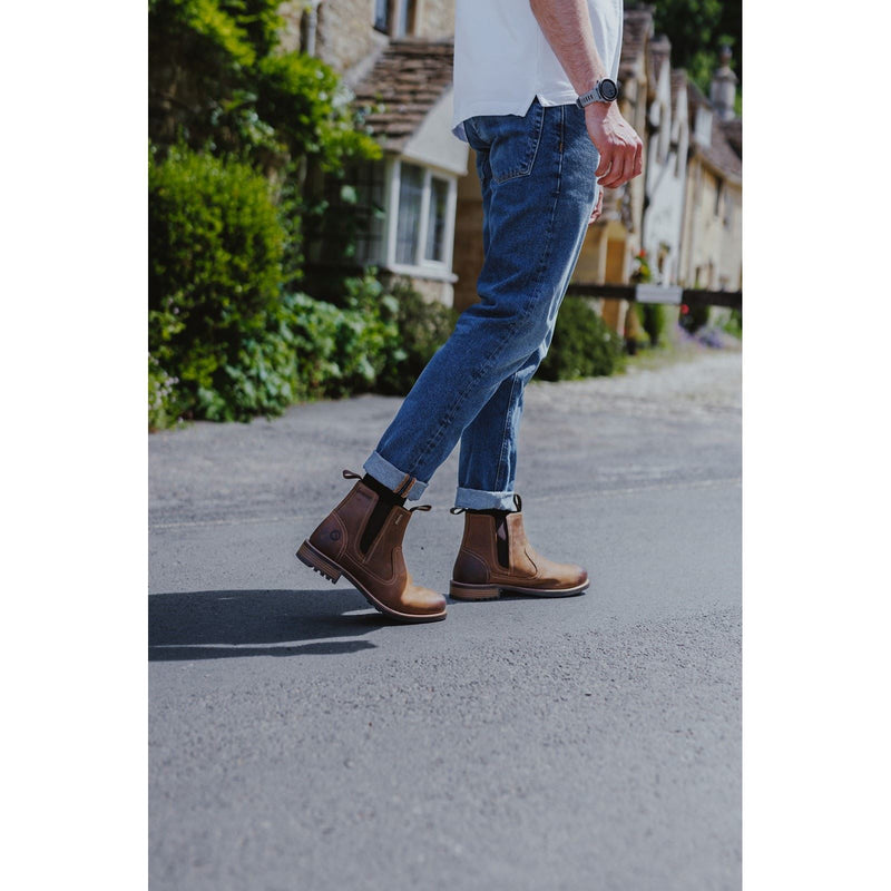 Cotswold Worcester Leather Men's Light Brown Ankle Boots
