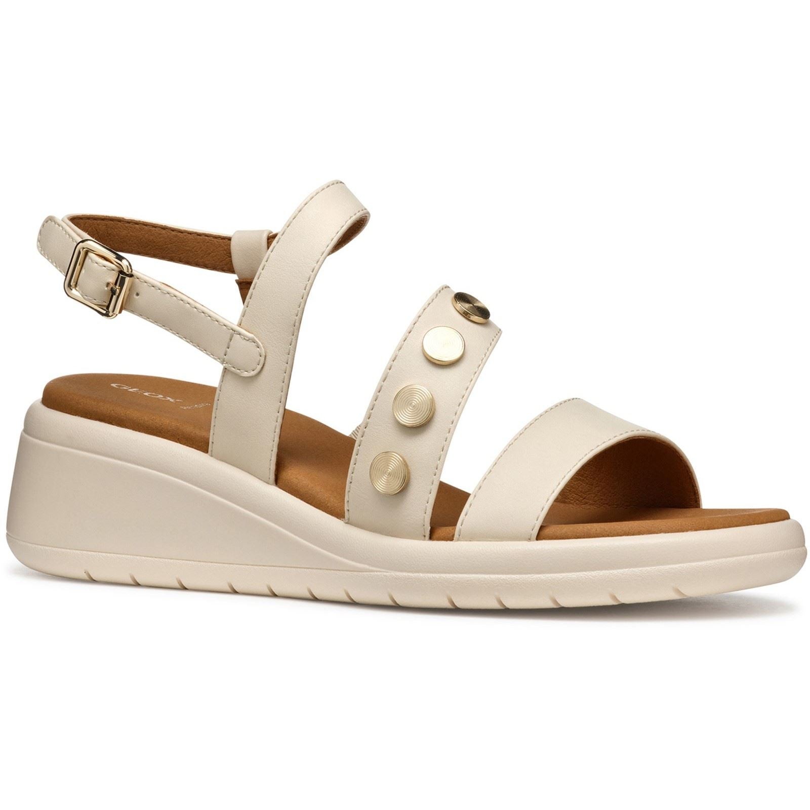 Geox D MELICONIA Synthetic Synthetic Women's Papyrus Wedges