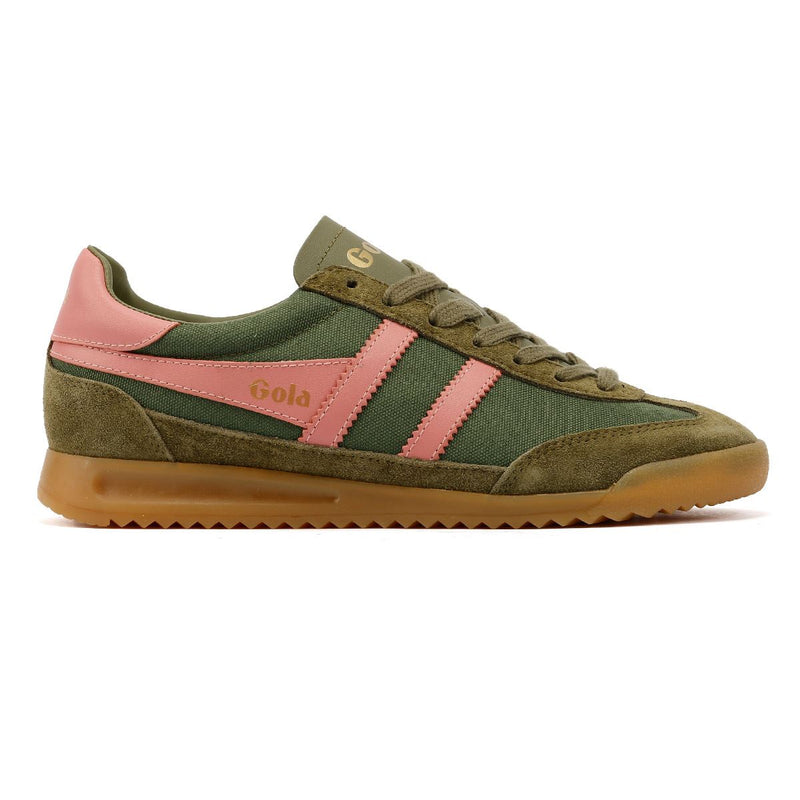Gola Tornado Women's Military Green/Coral Pink Trainers