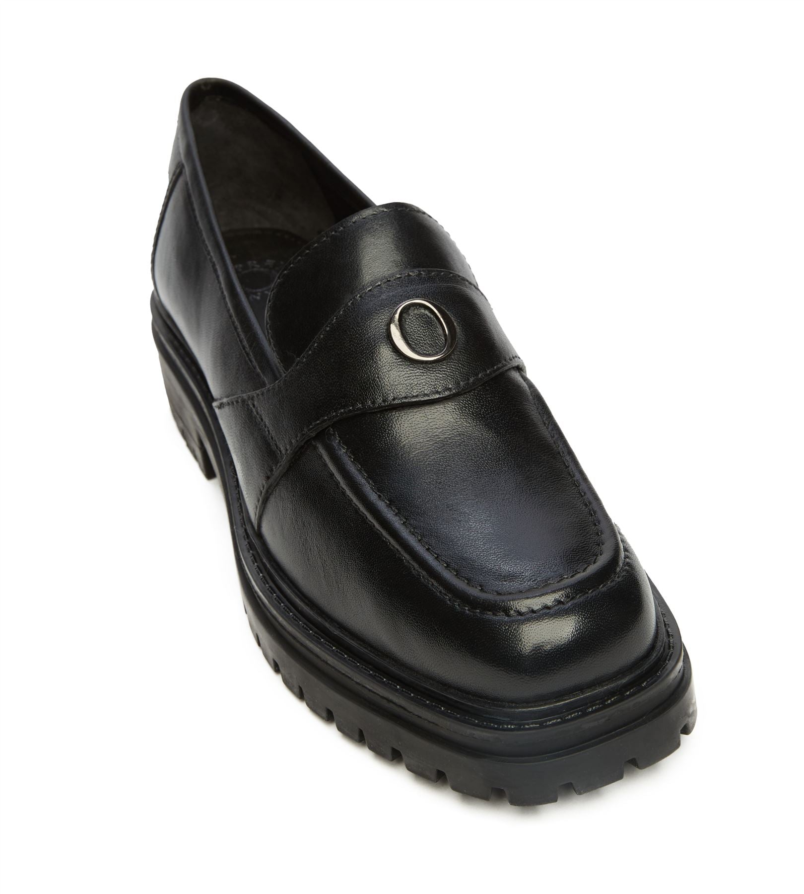 Osprey London The Greenwich Leather Women's Black Loafers