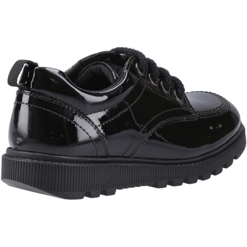 Hush Puppies Keeley Leather Girls's Black Lace-Up Shoes