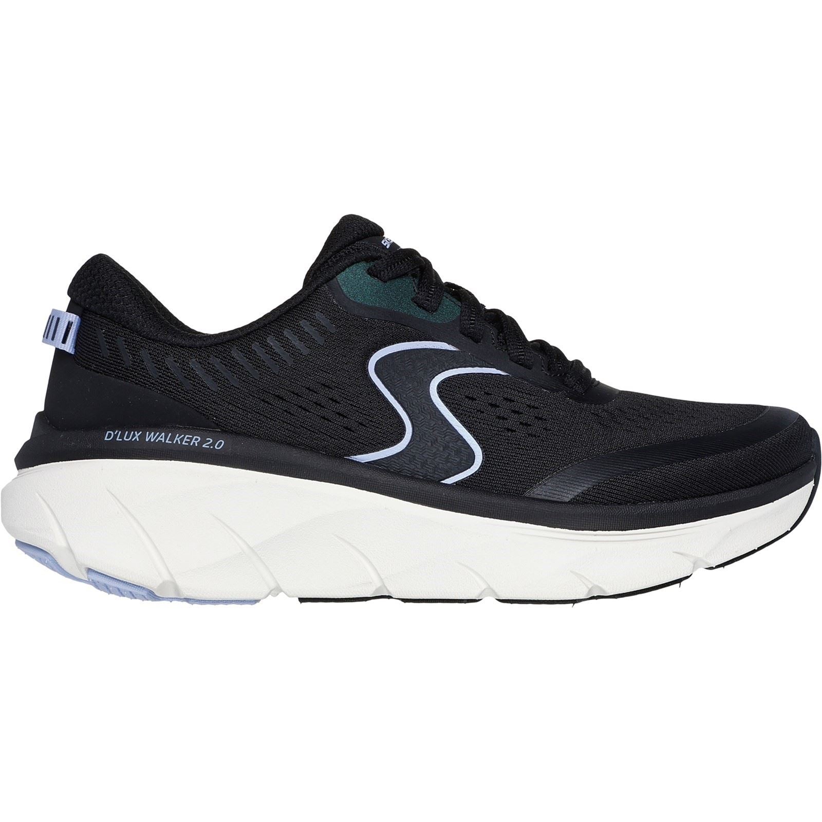 Skechers D'Lux Walker 2.0 Active Pace Textile Women's Black/Lavender Sneakers