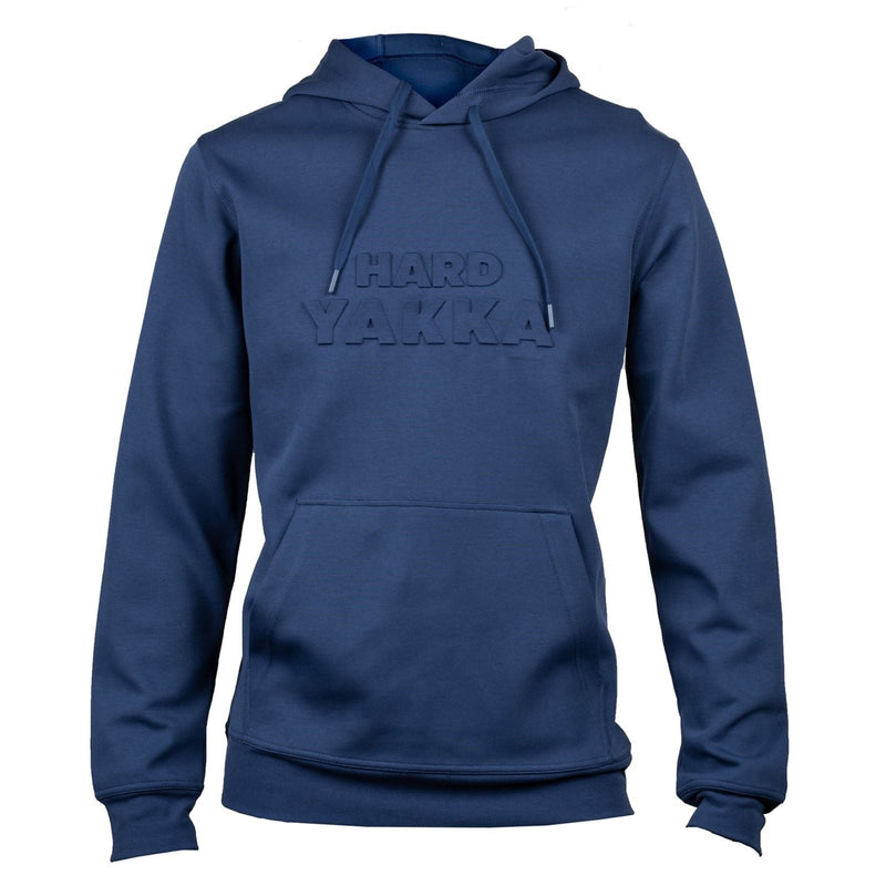 Hard Yakka Embossed Pullover Cotton Men's Purple Hooded Sweatshirt