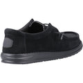 HEYDUDE Wally Suede Suede Men's Black Boat Shoes