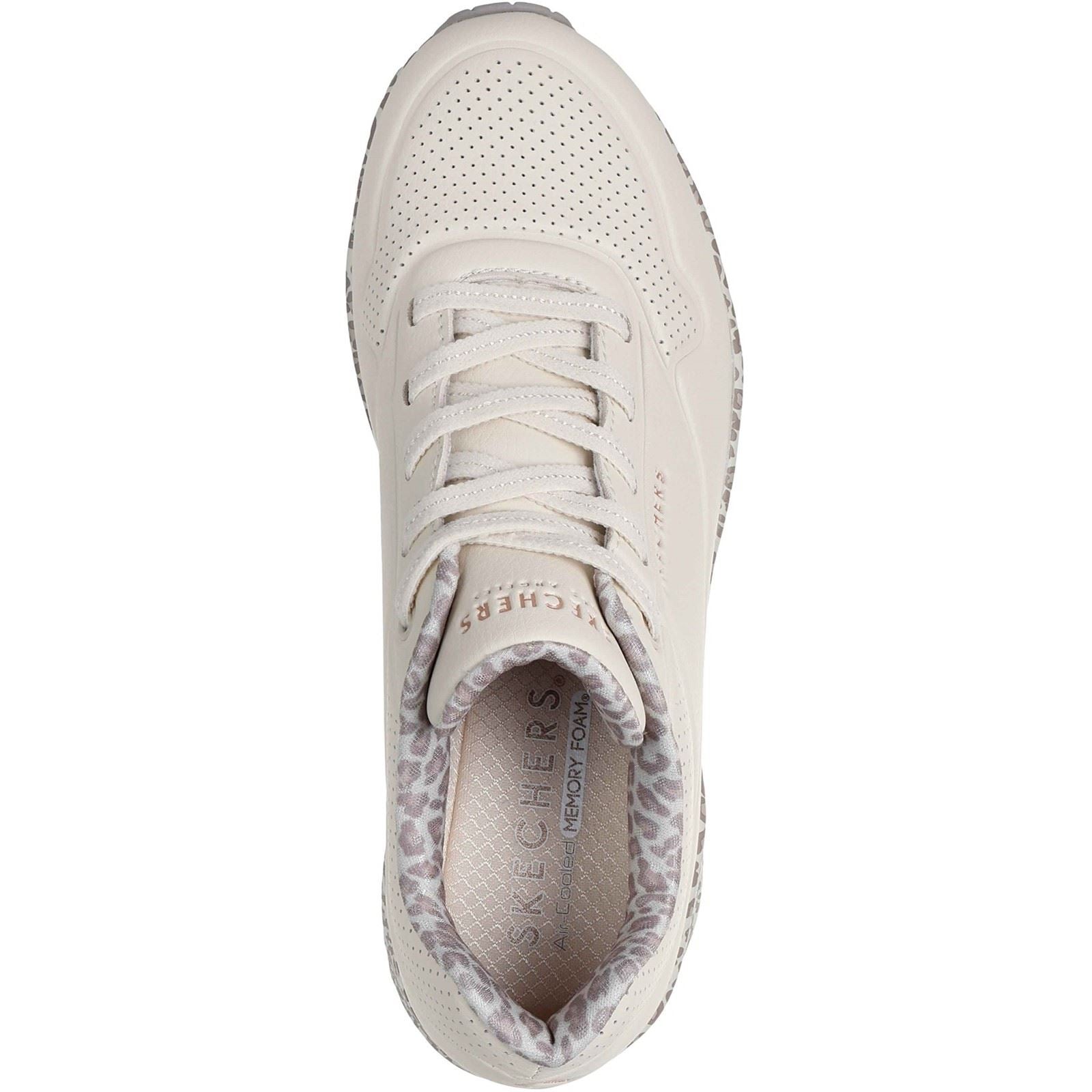 Skechers Uno Safari Time Polyurethane Women's White/Leopard Sneakers