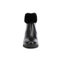 Geox Anylla 80% Leather Bovine Nappa-20% Leather Real Fur Women's Black Boots