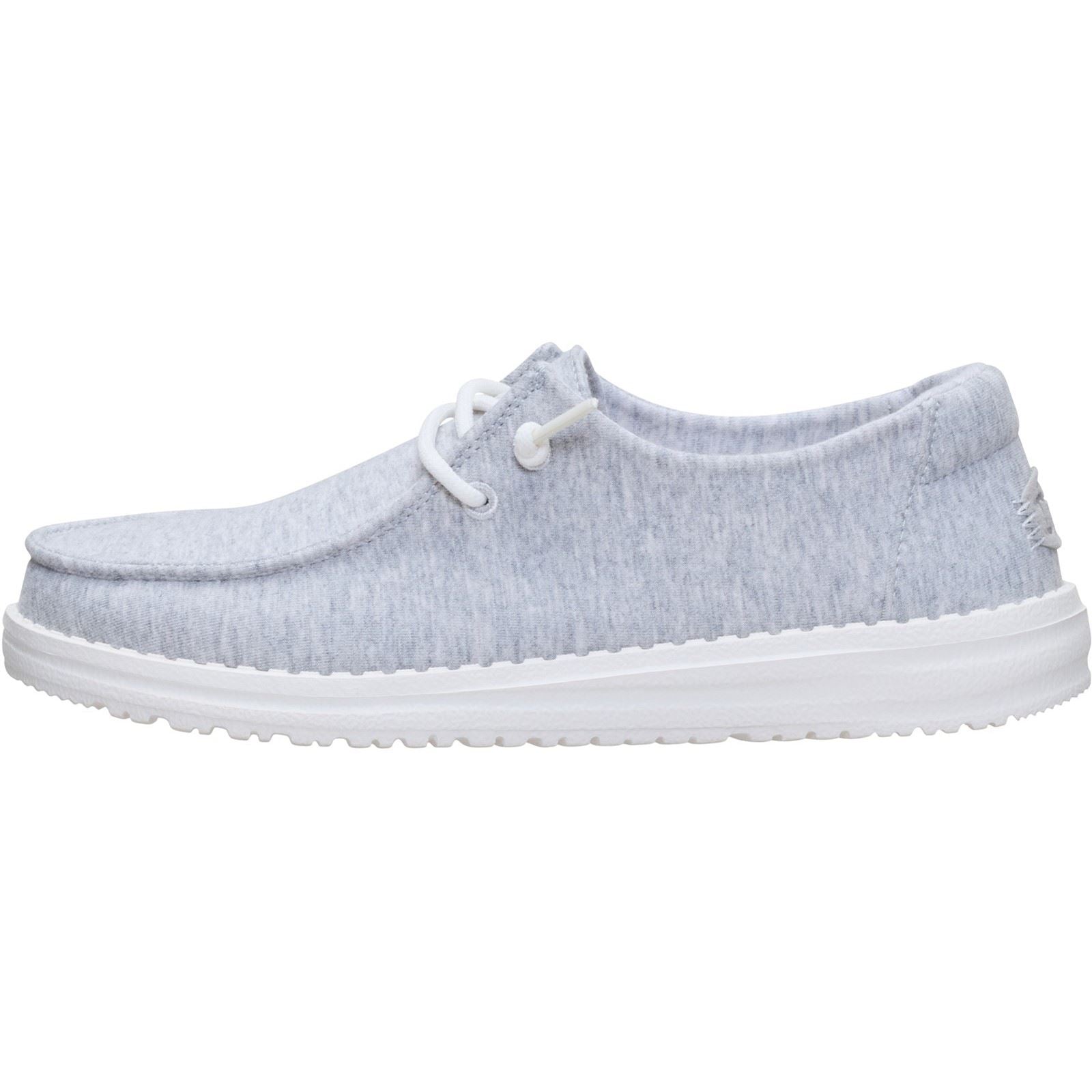HEYDUDE Wendy Stretch Jersey Textile Women's Light Grey Loafers