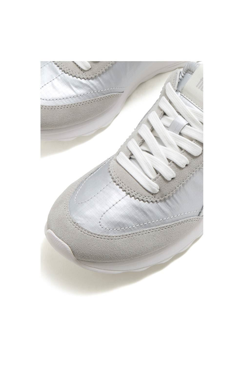 FitFlop Retro-Q FF Nylon Women's Silver/Urban White Sneakers