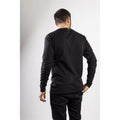 Caterpillar Trademark Banner Long Sleeve Cotton Men's Black T-Shirt