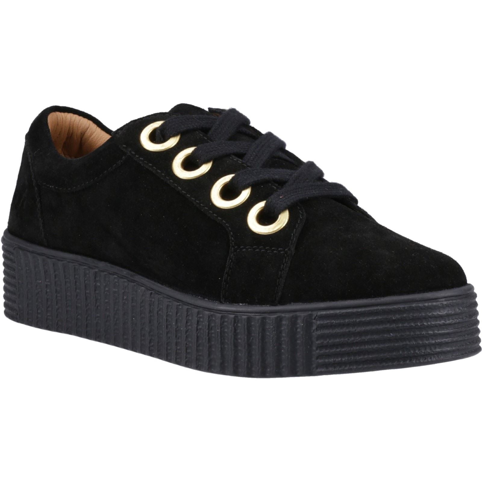 Hush Puppies Tamsin Suede Women's Black Sneakers