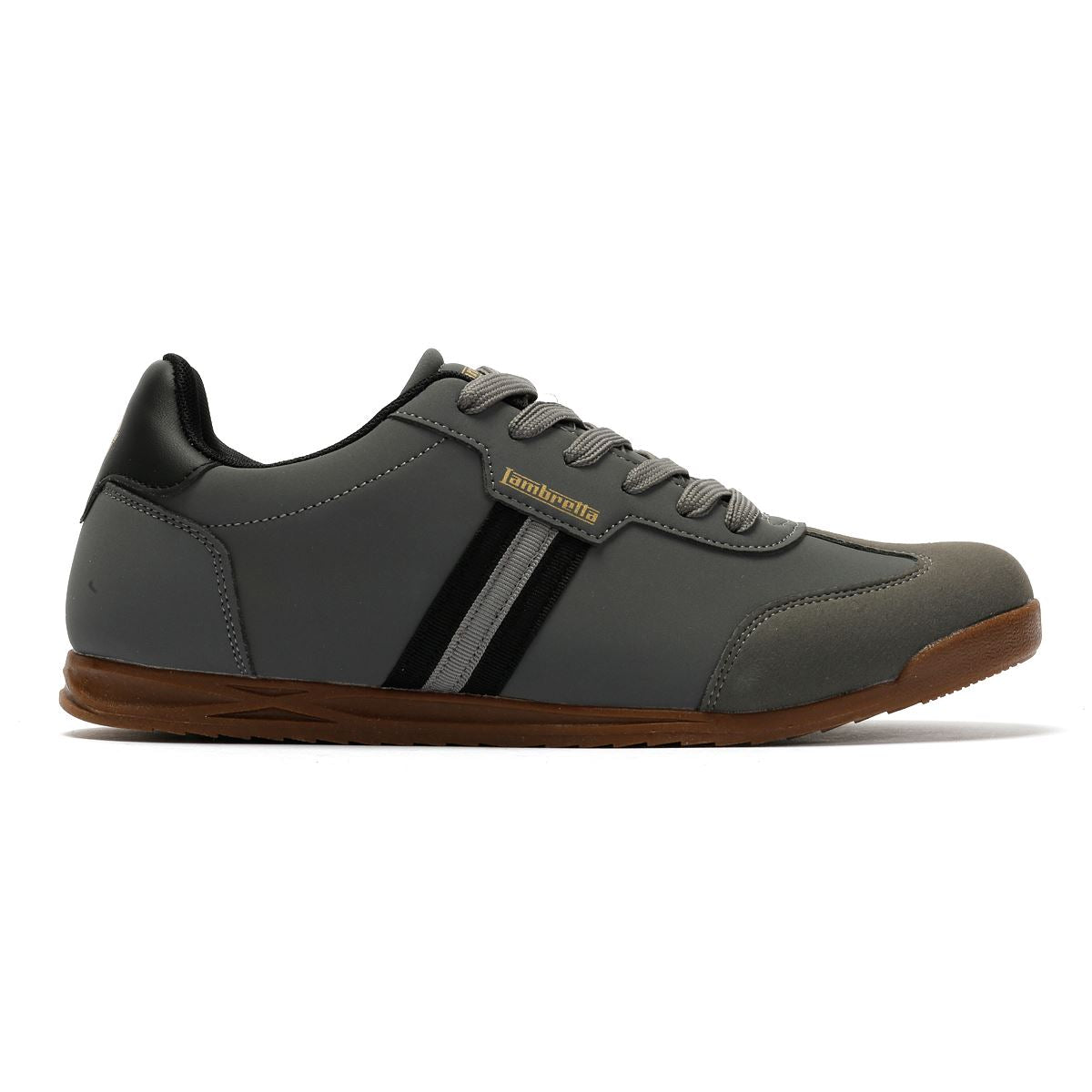 Lambretta Tackle Men's Charcoal/Black Sneakers