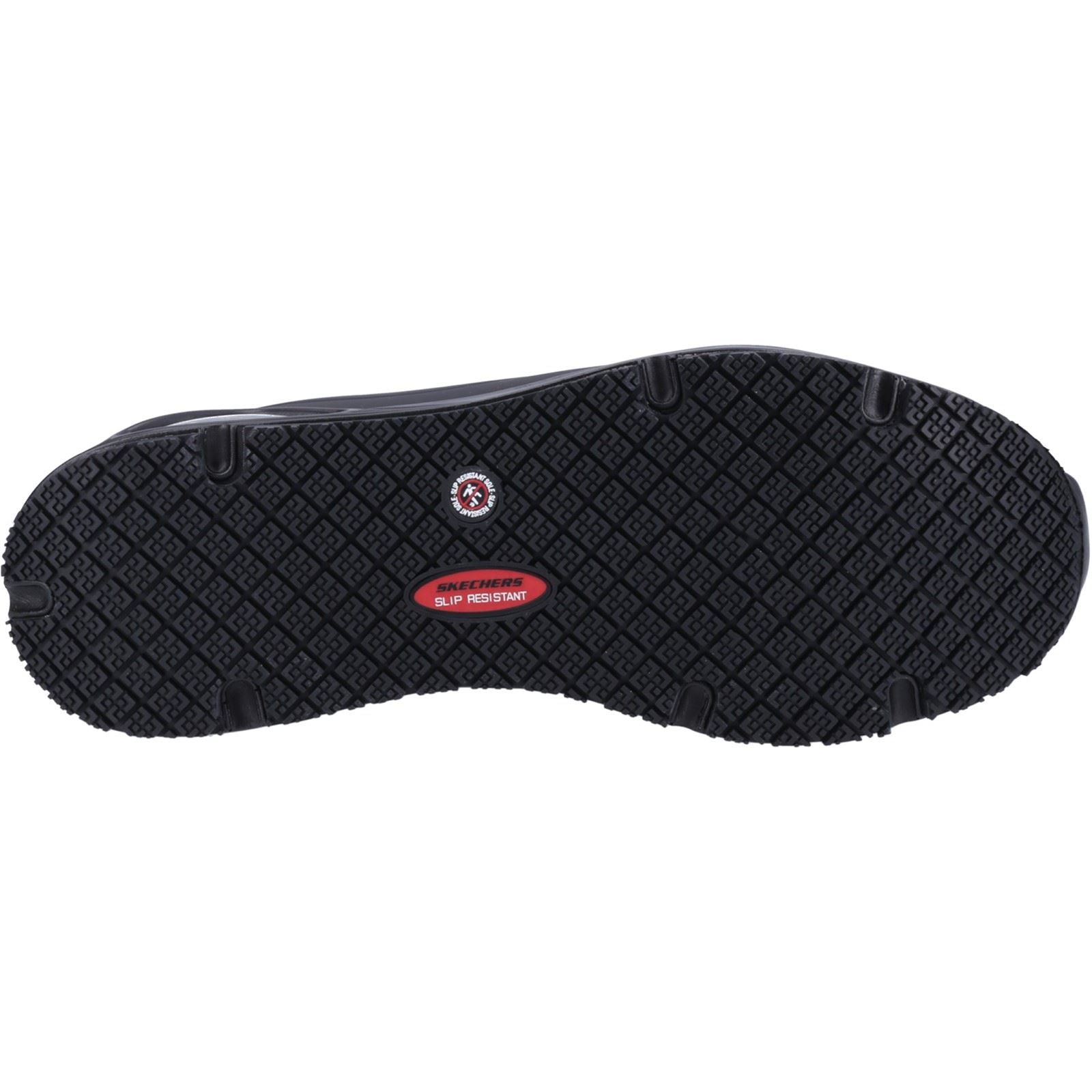 Skechers Workwear Work Relaxed Fit: Uno SR - Sutal Men's Black Safety Sneakers