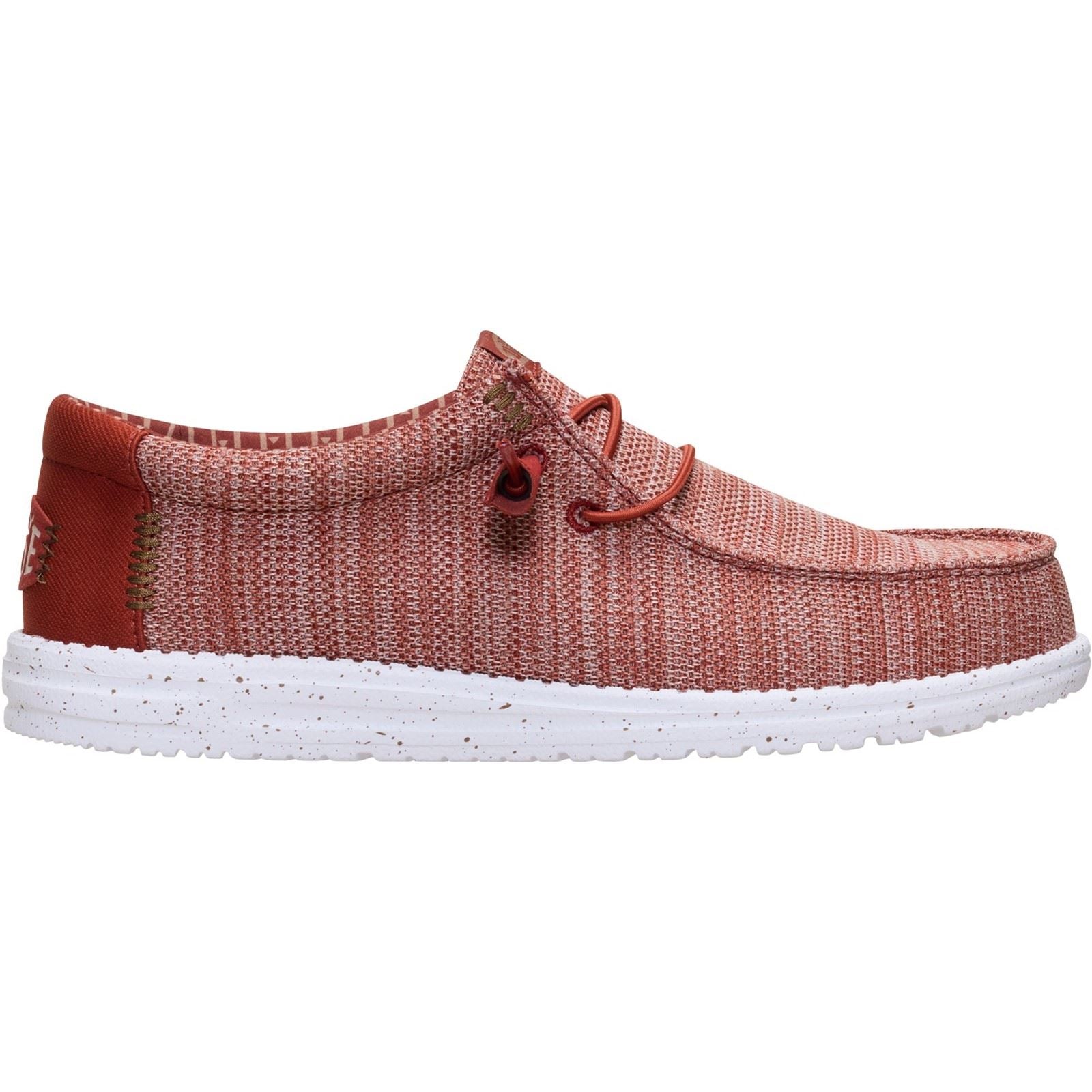 HEYDUDE Wally Stretch Sox Polyester Men's Burnt Red/Multi Loafers