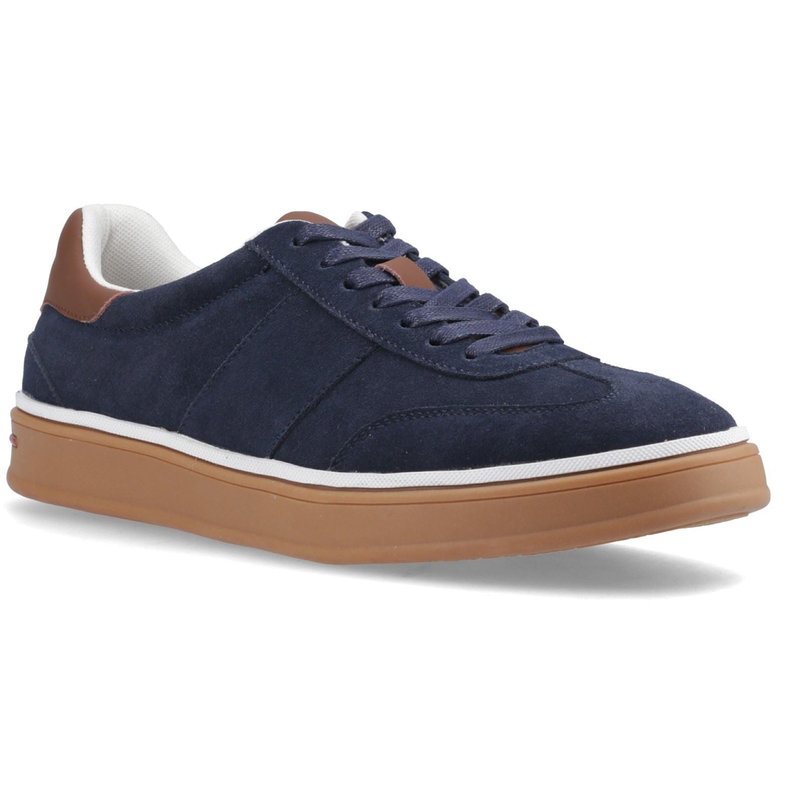 Hush Puppies Carlos Leather Men's Navy Sneakers