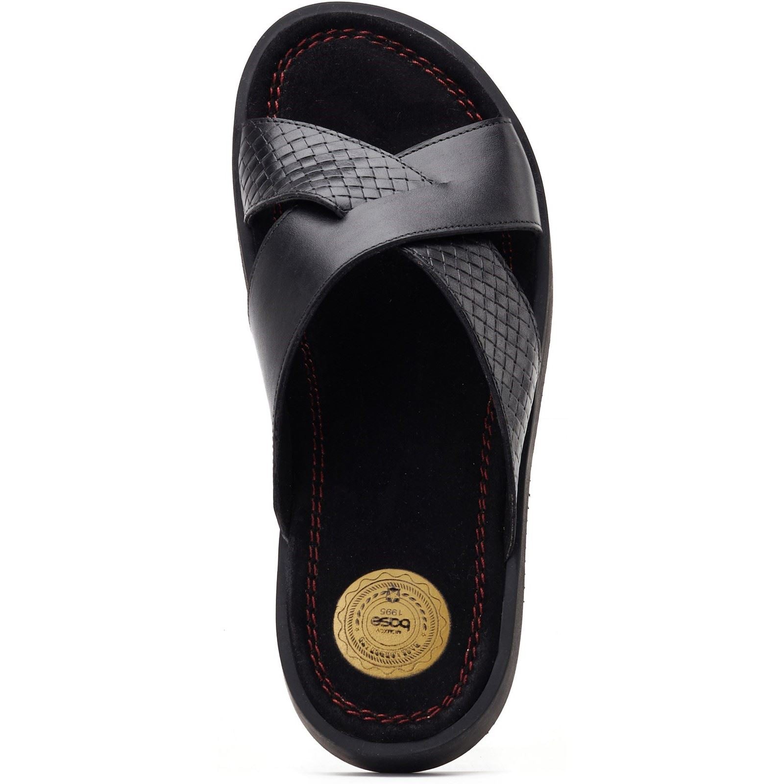 Base London Astro Leather Men's Black Sandals
