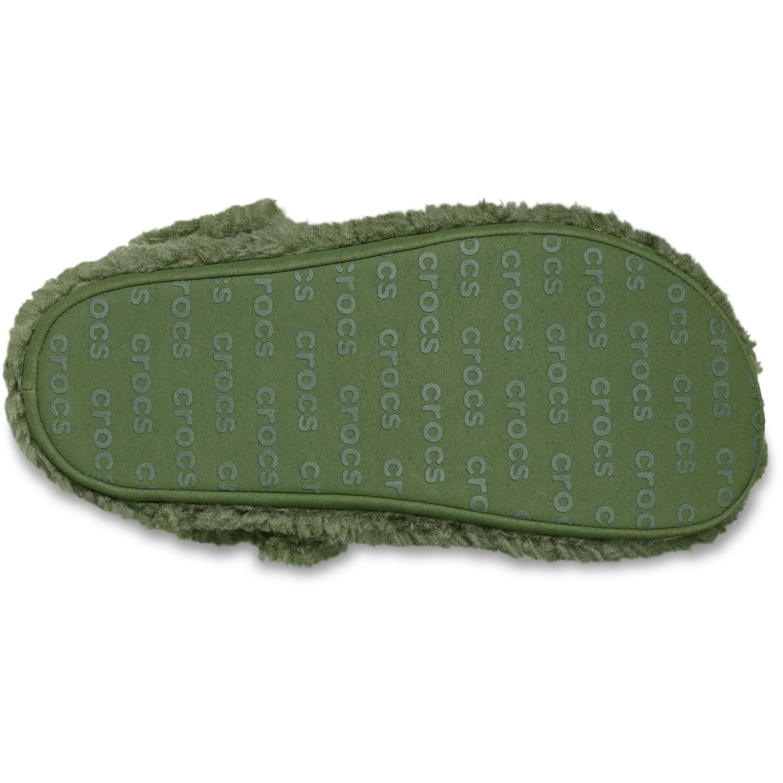 Crocs Classic Cozzzy Polyester Army Green Slippers
