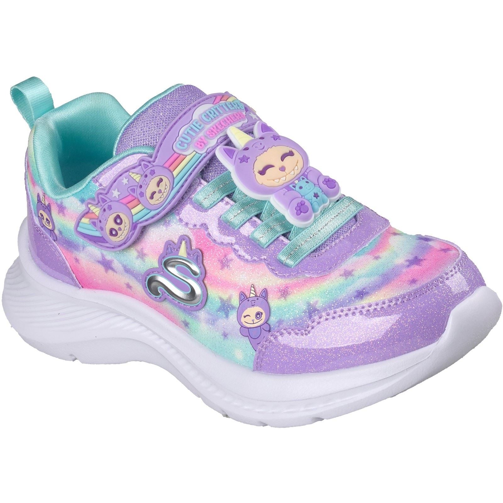 Skechers Jumpsters 2.0 Cutie Critters Textile Girl's Lavender/Multi Trainers