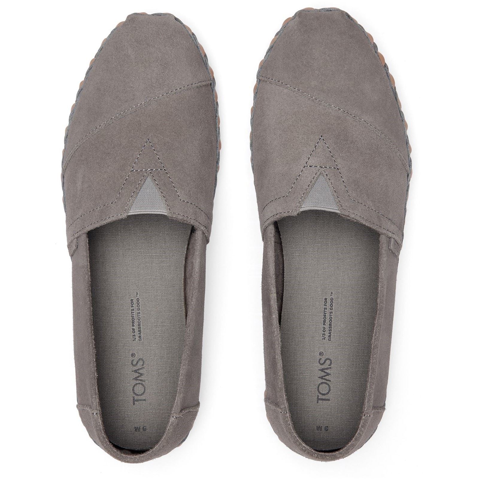 TOMS Alpargata Leather Wrap Leather Women's Grey Espadrilles
