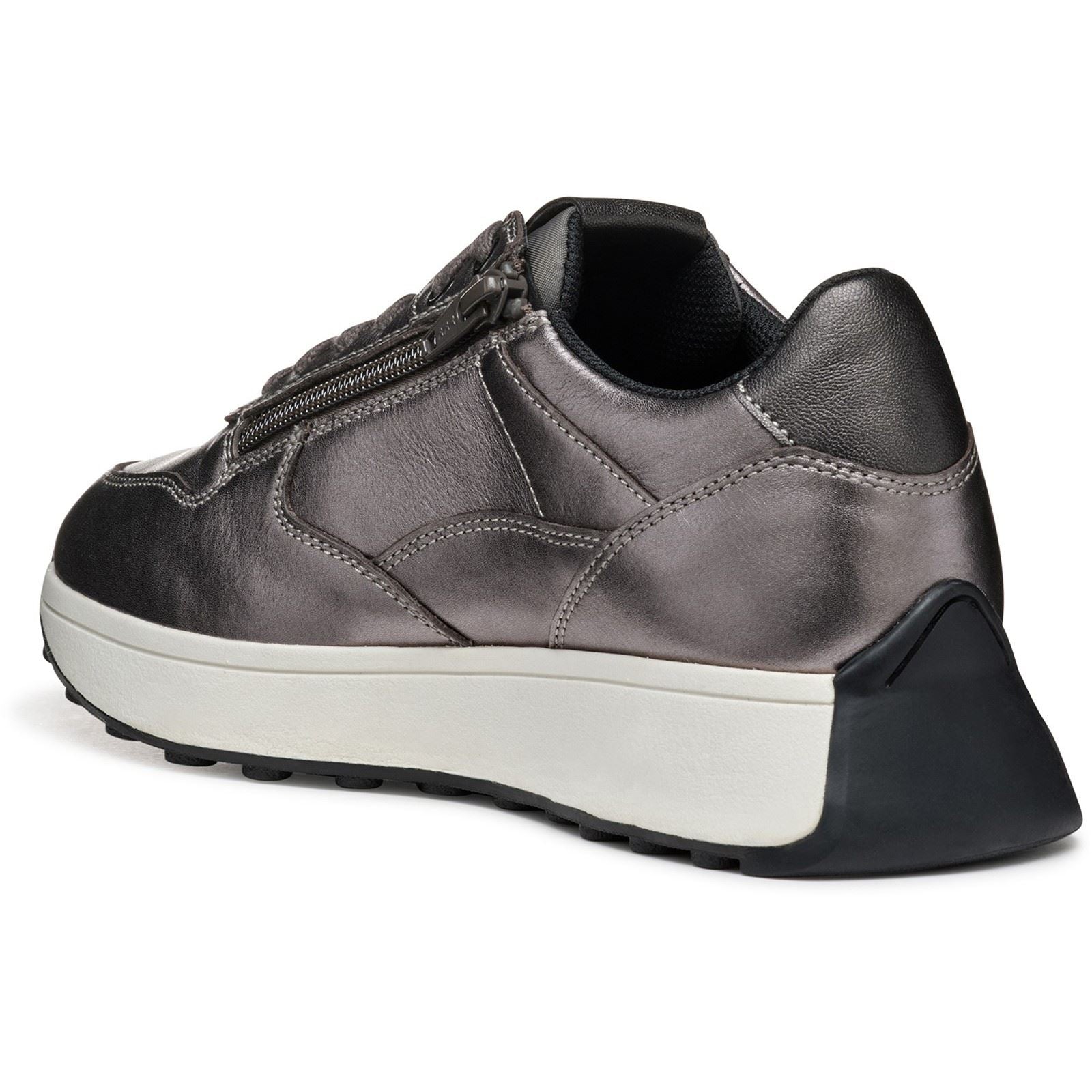 Geox D Amabel A Leather Women's Gun Sneakers