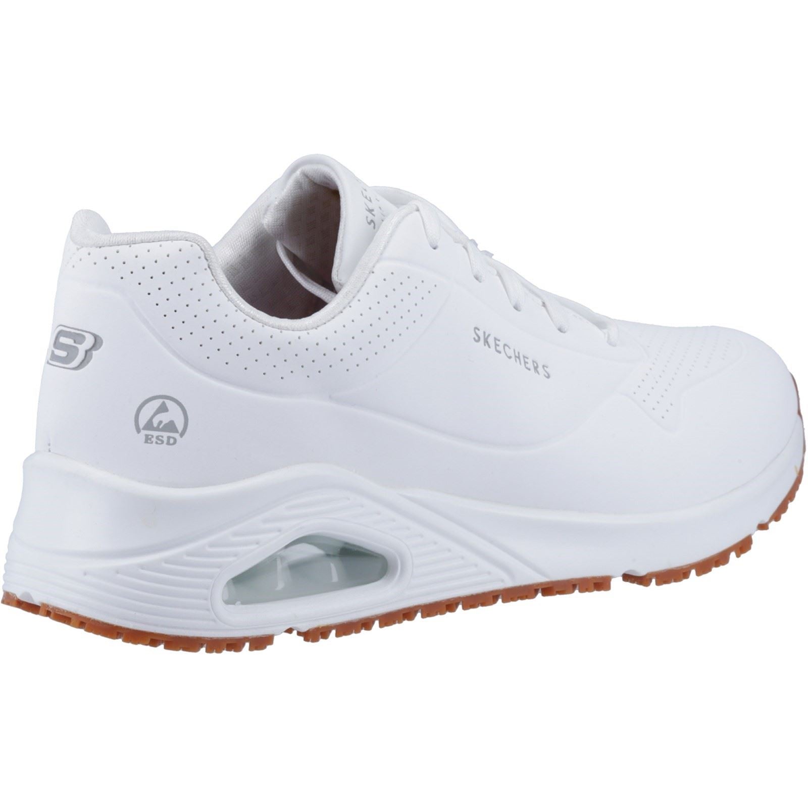 Skechers Workwear Work Relaxed Fit: Uno SR - Sutal Men's White Safety Sneakers