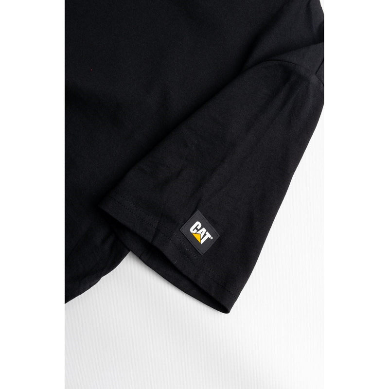 Caterpillar Essentials Short-sleeve Cotton Men's Black T-Shirt