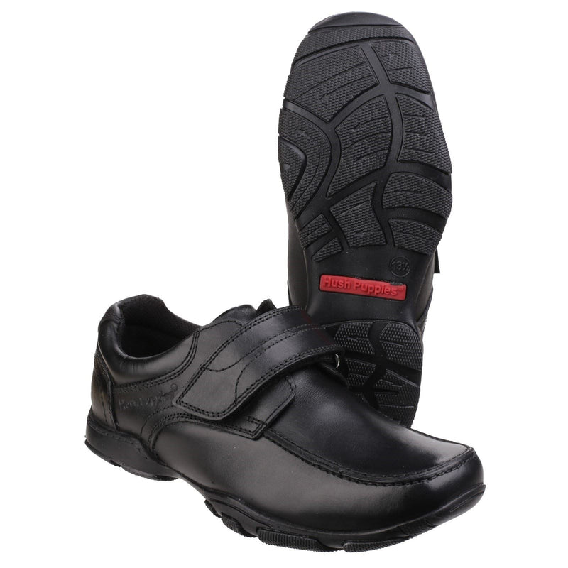 Hush Puppies Freddy 2 Senior Leather Boys's Black Shoes