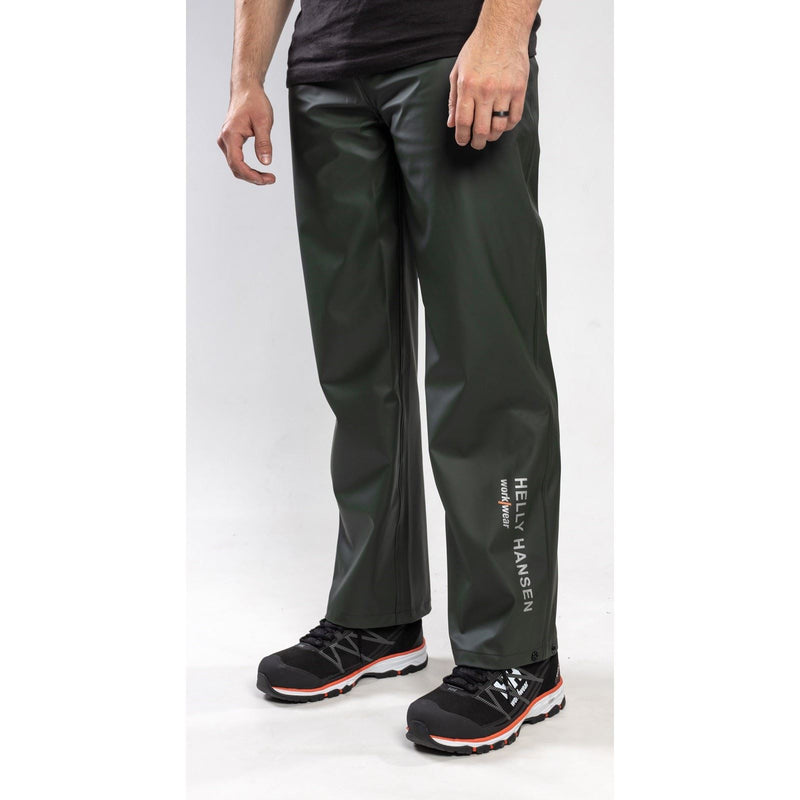 Helly Hansen Workwear Voss Synthetic Unisex Adults Green Rain Trousers