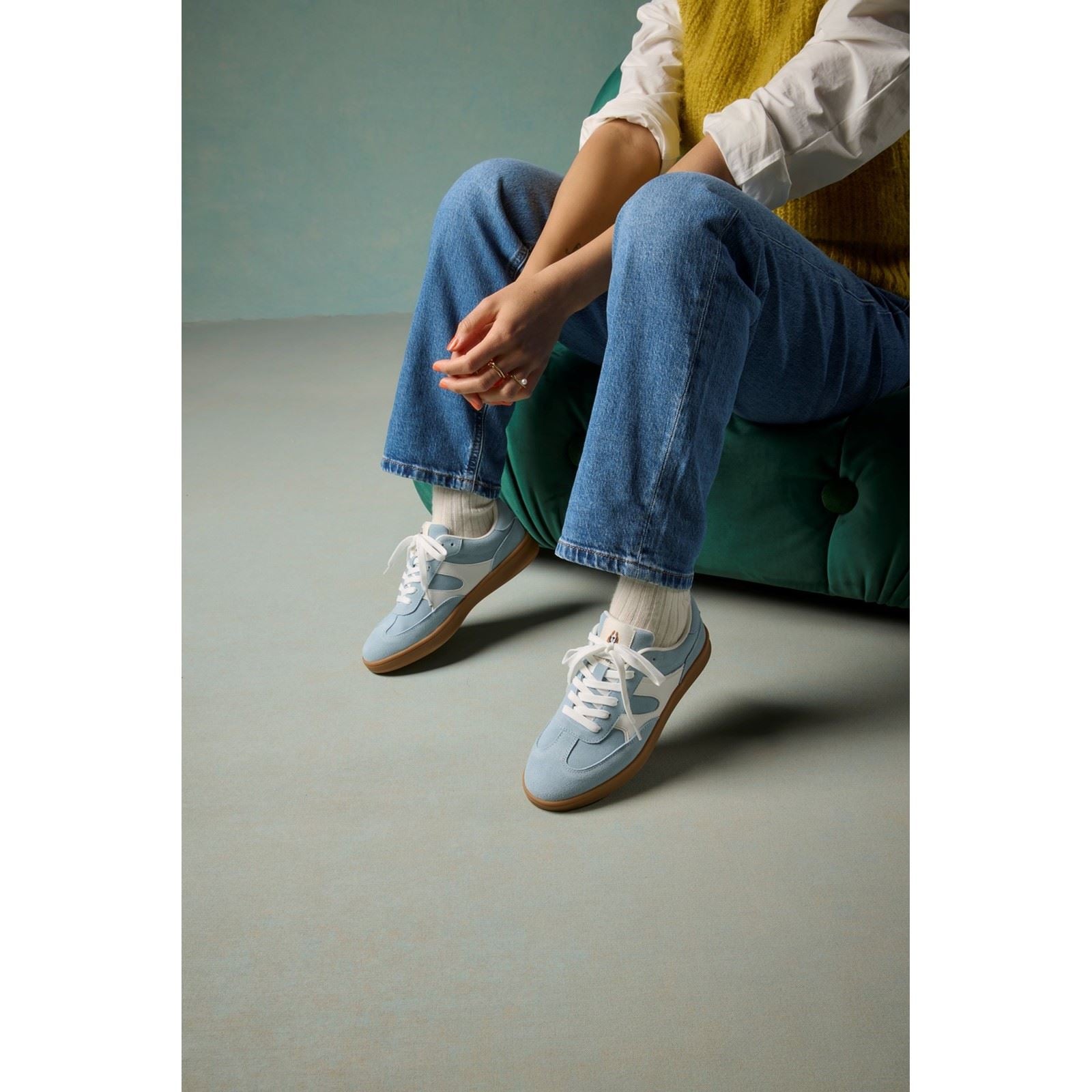 Hush Puppies Maura Suede Women's Blue Sneakers