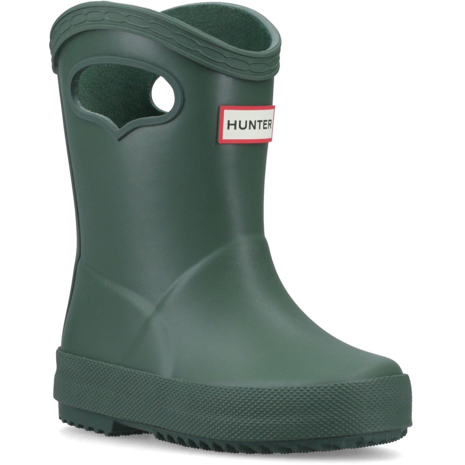 Hunter Kids 1st Pull on Rubber Kid's Hunter Green Wellington Boots