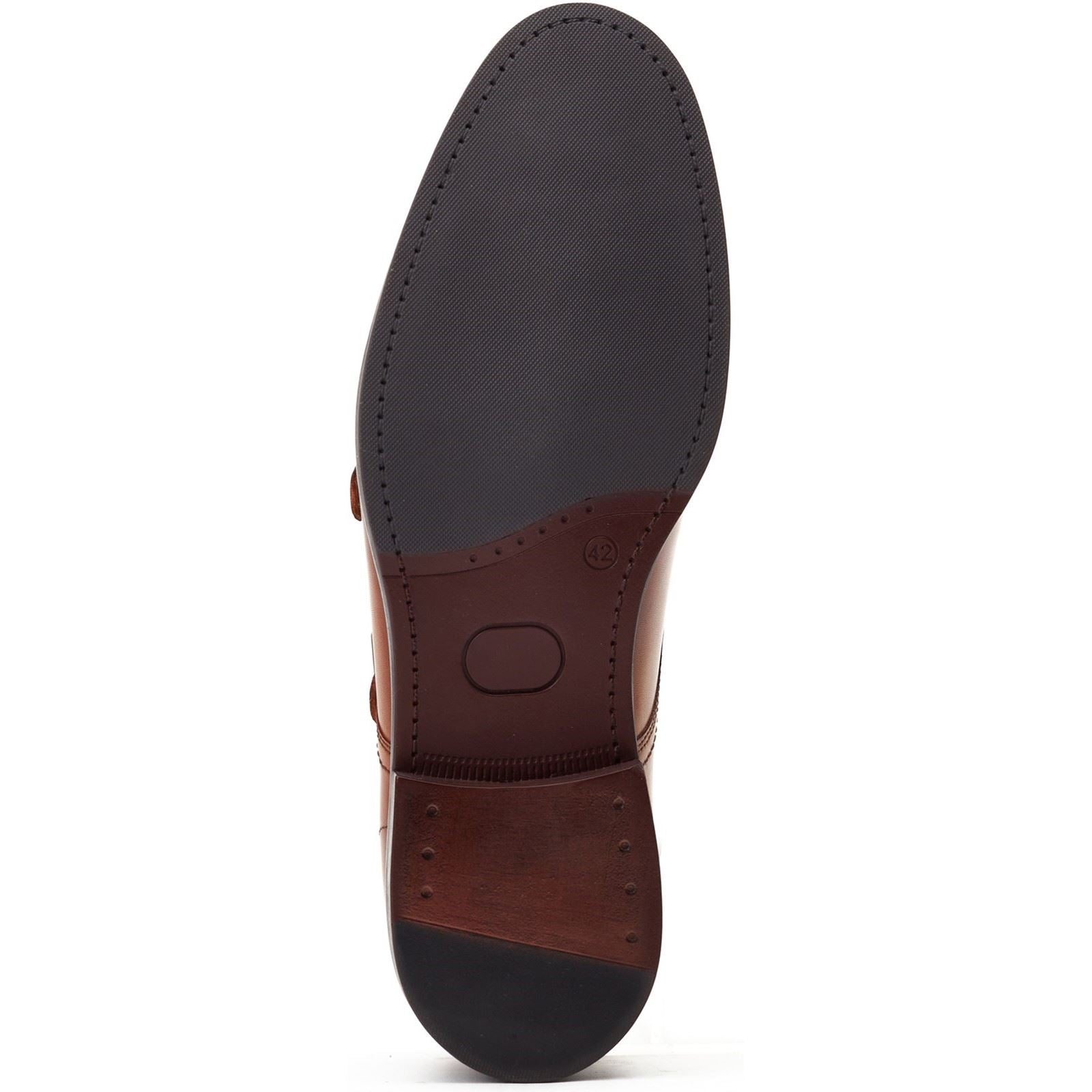 Base London Diablo Leather Men's Burnt Tan Double Monk Shoes