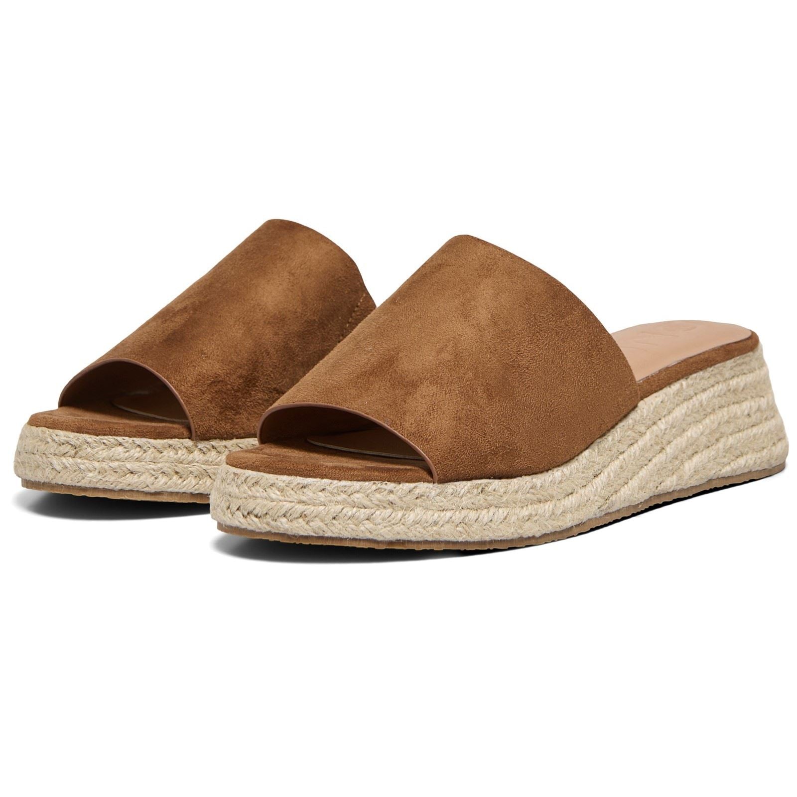 ONLY MINERVA-3 Synthetic Women's Cognac Mules