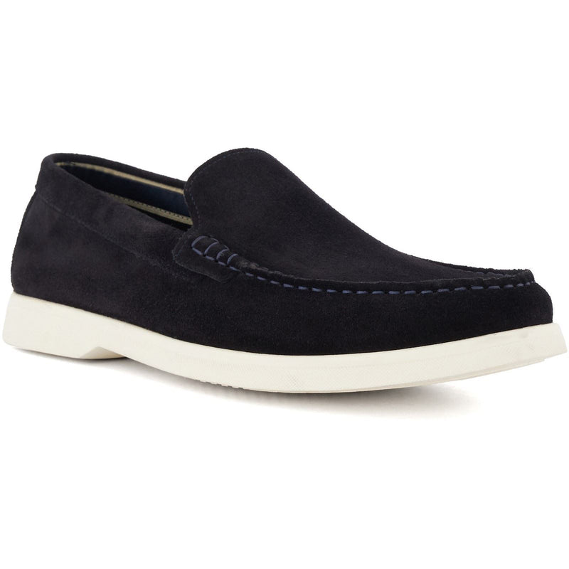 Dune Buftonn Suede Men's Navy Loafers