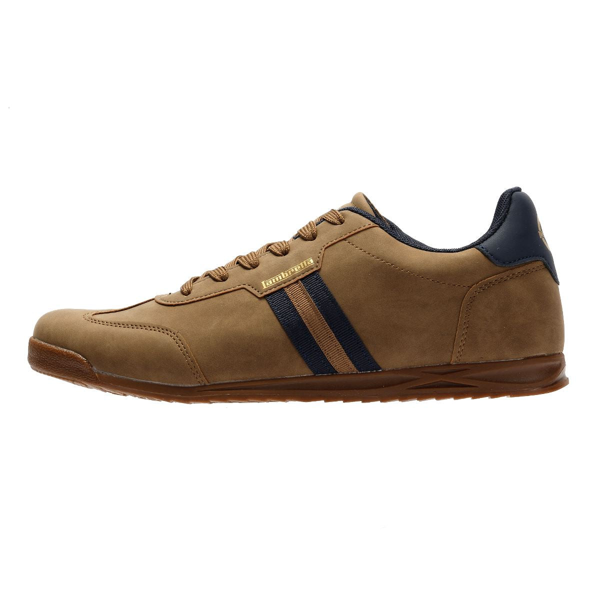 Lambretta Tackle Men's Taupe/Navy Sneakers