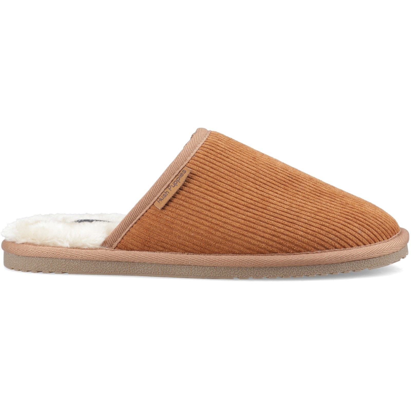 Hush Puppies Coady Cord Polyester Men's Tan Slippers