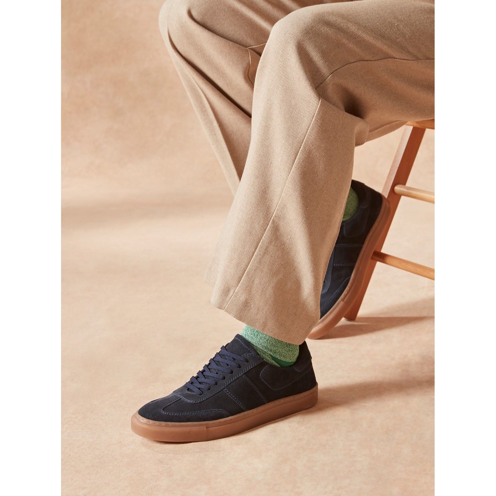 Hush Puppies Riley Suede Men's Navy Suede Sneakers