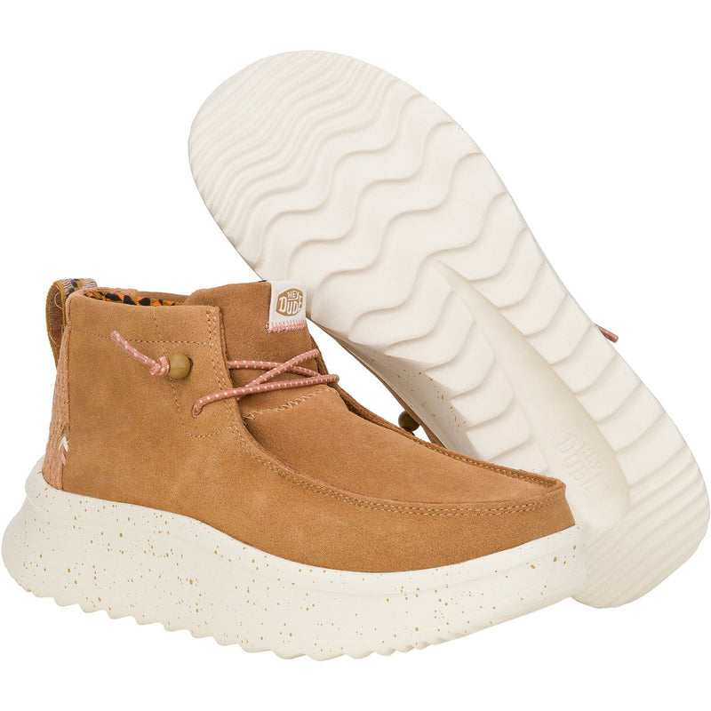 HEYDUDE Wendy Peak Hi Suede Women's Chestnut Boots