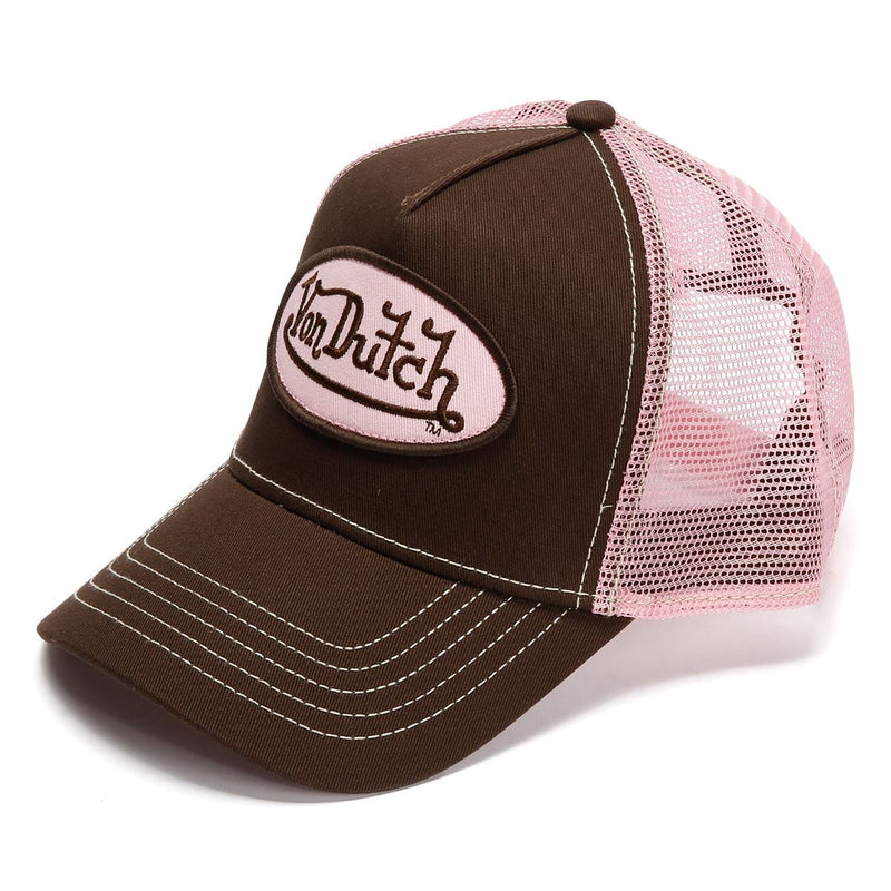 Von Dutch Staple Trucker Cotton Choc/Pink Caps