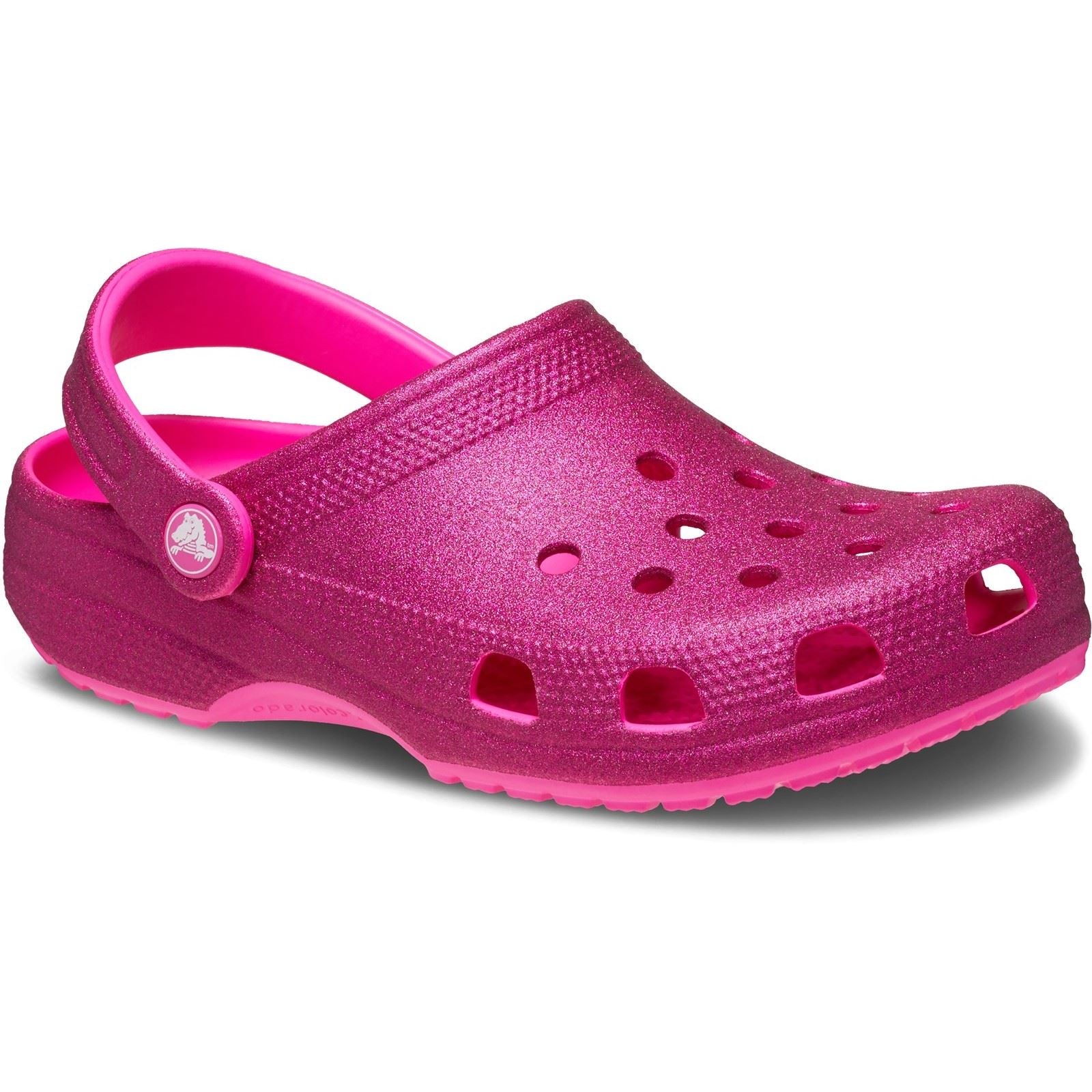 Crocs Classic Glitter Synthetic Pink Crush Clogs