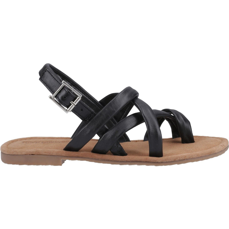 Hush Puppies Hope Leather Women's Black Sandals