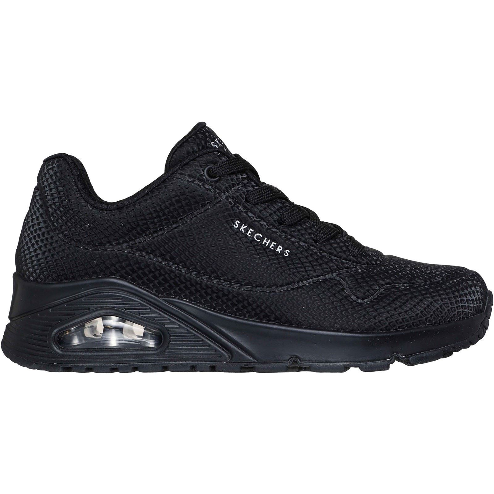 Skechers UNO - Shiny Scale Polyurethane Women's Black Standard Trainers