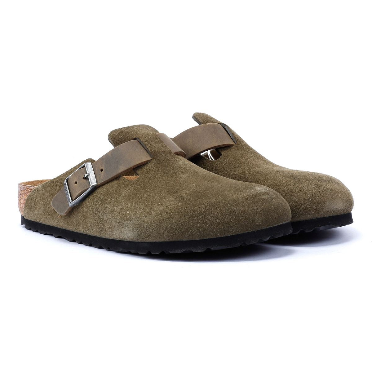 Birkenstock Boston Suede Thyme Clogs