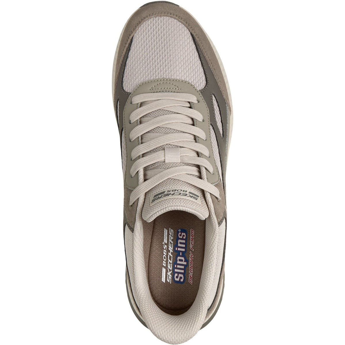 Skechers BOBS Squad 4 Core Look Men's Taupe/Multi Pu/Mesh Trainers