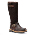 Barbour Willow Tall Suede/Leather Women's Dark Brown Boots