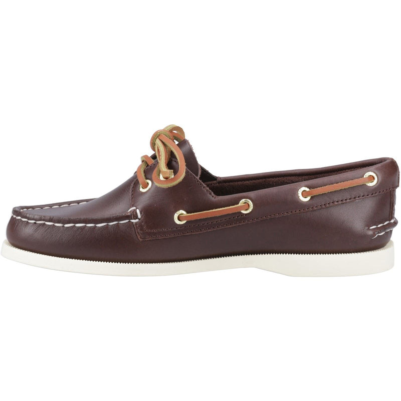 Sperry Authentic 2 Eye Leather Men's Brown Boat Shoes