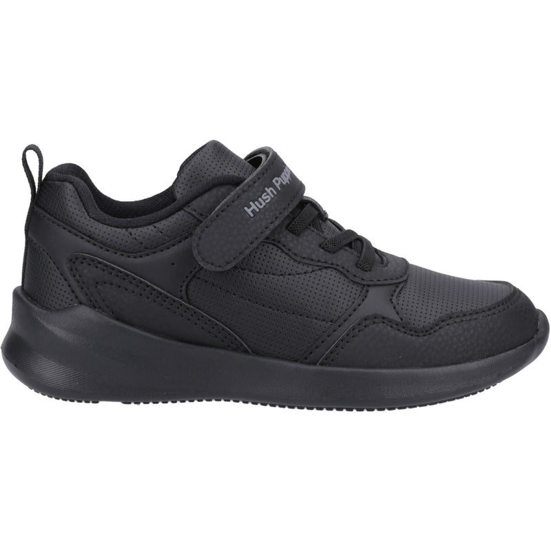 Hush Puppies Marling Bungee Lace Junior Synthetic Black Shoes