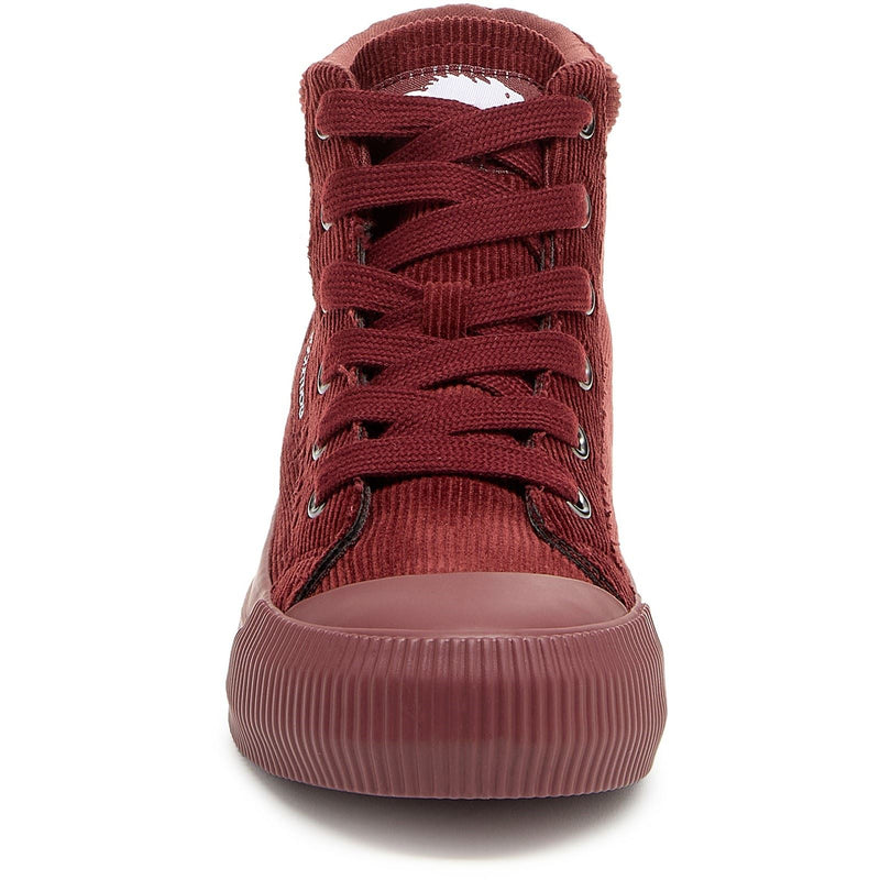 Rocket Dog Cheery Hi Corduroy Women's Burgundy Trainers